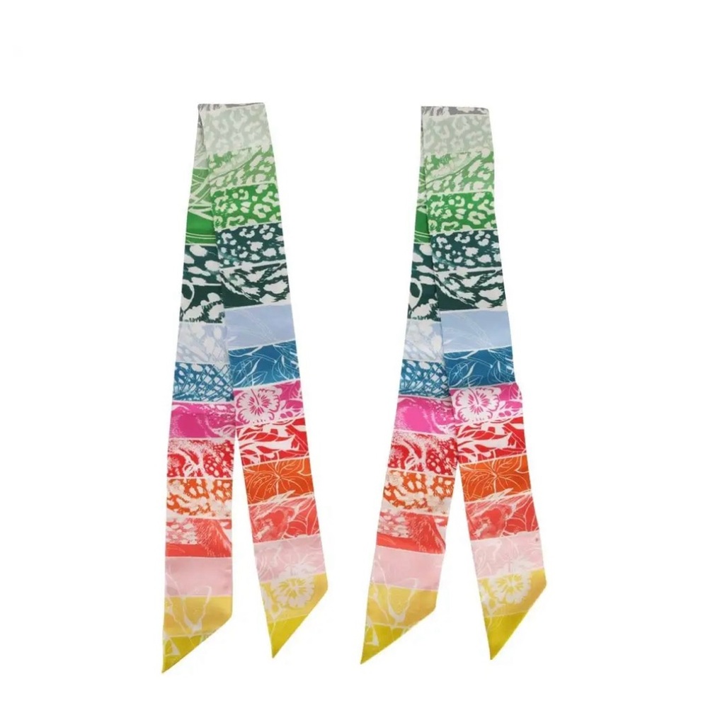 Hermes Rainbow Jungle silk scarfs